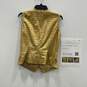 Escada Womens Gold Serpent Leather Vest Size 36 With COA image number 2