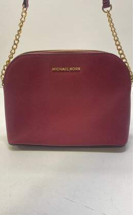 Michael Kors Mulberry Leather LG Dome Crossbody Bag