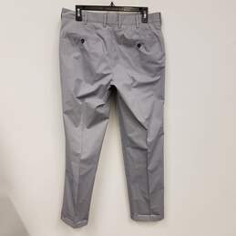 Mens Gray Cotton Blend Flat Front Pockets Straight Leg Chino Size Pants 48 alternative image