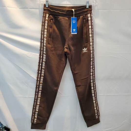 Adidas 3S Brown Fleece Pants NWT Men's Size S image number 1
