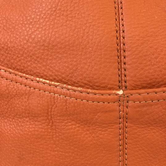 Michael Kors Leather Double Pocket Shoulder Bag Orange image number 6