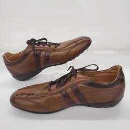 Mezlan 8415 Calfskin Sneakers Cognac / Dark Brown Men's Dress Shoes Size 8.5M