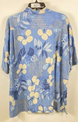 Tommy Bahama Mens Blue Floral Short Sleeve Pocket Hawaiian Button-Up Shirt Sz XL alternative image