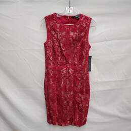 NWT Cynthia Steffe WM's Beet Red Lace Sheath Dress Size 6