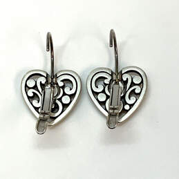Designer Brighton Silver-Tone Contempo Heart Shape Lever Back Drop Earrings alternative image