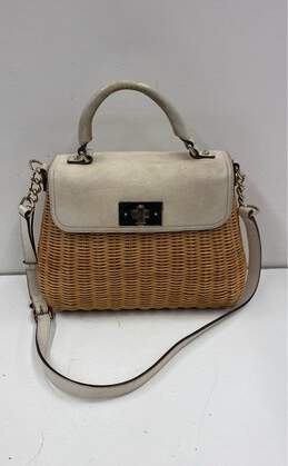 Kate Spade Wicker Straw Basket Satchel Bag
