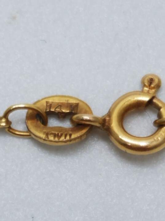 14K Gold Engraved Pendant Necklace 6.6g image number 7
