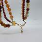 Sterling Silver Multi Gemstone Dragonfly 3 Strand Beaded Necklace 158.0g image number 4