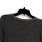 Womens Gray Geometric Long Sleeve Round Neck Knitted Pullover Sweater Sz S image number 4
