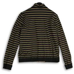 NWT Lafayette 148 New York Womens Black Brown Striped Full-Zip Jacket Size M alternative image