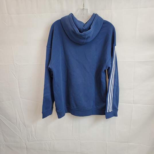 Adidas Blue Tech Hoodie Sweatshirt MN Size S NWT image number 2