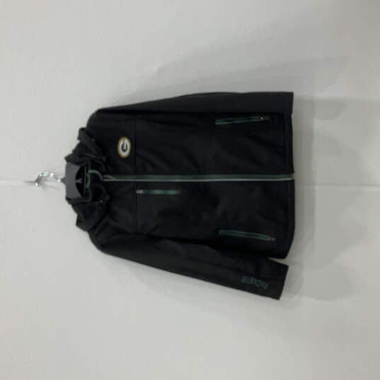 Womens Black Long Sleeve Greenbay Packers Full-Zip Hooded Jacket Size L image number 1