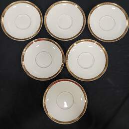 Bundle of 6 Taylor Smith Golden Jubilee White Ceramic Plates alternative image