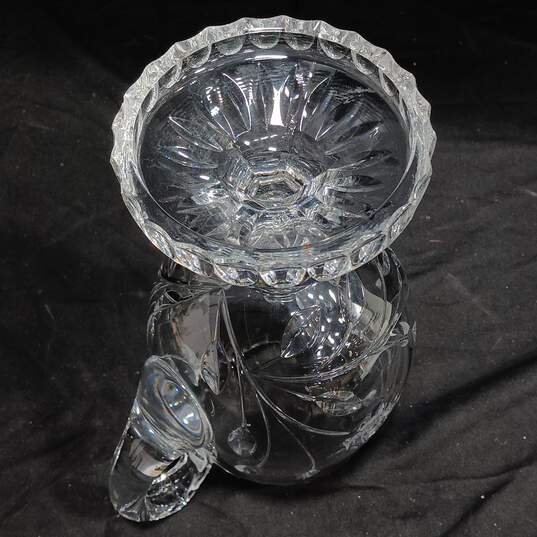 Heavy Cut Glass Water Pitcher image number 3