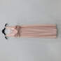 NWT Womens Pink Wide Strap Mesh Shoulder Zip Bridesmaids Wedding Dress Sz 8 image number 1