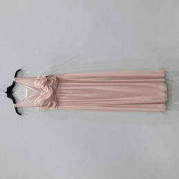 NWT Womens Pink Wide Strap Mesh Shoulder Zip Bridesmaids Wedding Dress Sz 8