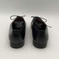 Mens 2605 Black Leather Apron Toe Low Top Lace Up Derby Dress Shoes Size 10 image number 5