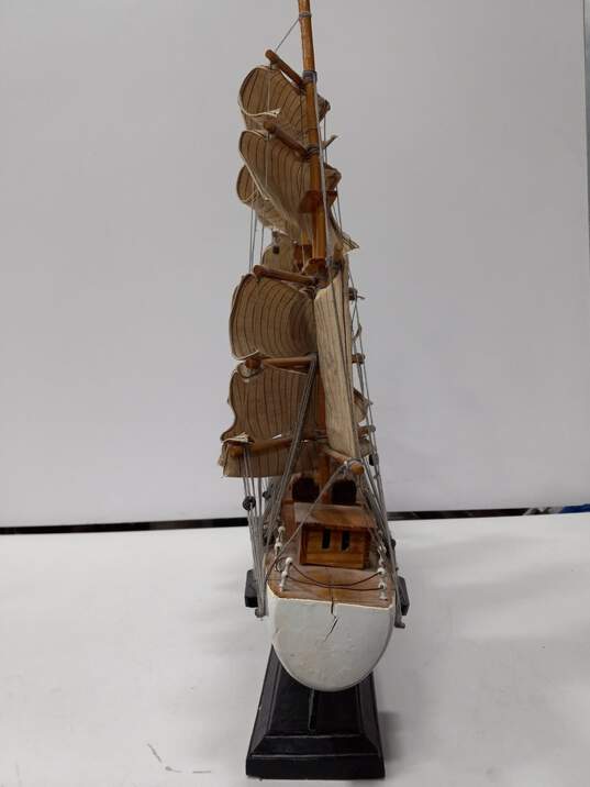Vintage Wooden Adm. Nelson Clipper Sailboat Model image number 4