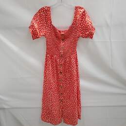 Roxy Red Button Front Short Sleeve Dress NWT Size XS