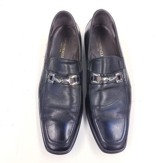 Bruno Magli MN1401 Black Leather Horsebit Loafers Men's Size 12 image number 5