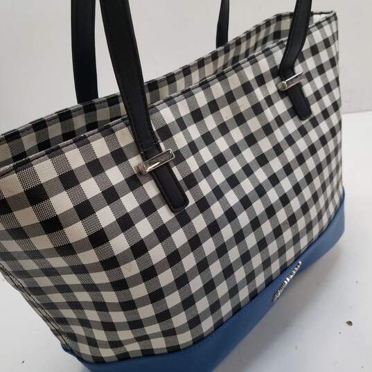 Kenneth Cole Reaction Black / White Check Tote Bag image number 3