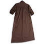 NWT Womens Brown Collared Short Sleeve Pullover Shift Dress Size 2 image number 2