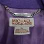 Women's Michael Kors Purple Wool Pea Coat Sz XL image number 4