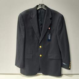 Chaps Men's Navy Blue Wool Suit Jacket Size 38R NWT
