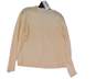 Women Beige Long Sleeve V Neck Casual Pullover Sweater Size X-Large image number 1