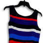 NWT Womens Multicolor Colorblock Pleated Scoop Neck A-live Dress Size 6 image number 3