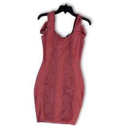 NWT Womens Pink Sleeveless Back Zip Stretch Short Bodycon Dress Size XS