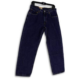NWT Mens Blue Denim Dark Wash Relaxed Fit Straight Leg Jeans Size W32xL30