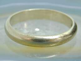 14K White Gold Rounded Wedding Band Ring 4.4g