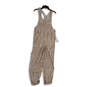 NWT Womens Brown Cheetah Print Sleeveless One-Piece Overall Size Small image number 1
