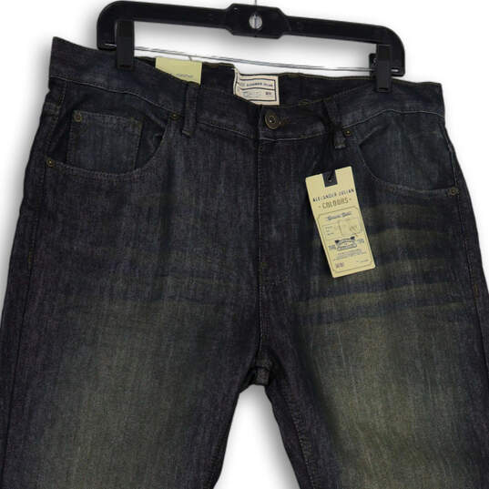Mens Blue Denim Medium Wash Pockets Stretch Straight Leg Jeans Size 36x32 image number 3