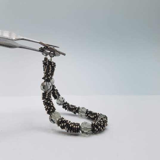 Sterling Silver Faceted Crystal Bead Toggle 7 3/4 Inch Bracelet 25.6g image number 7