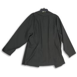 NWT Womens Black Long Sleeve Shawl Collar Welt Pocket Open Front Blazer Size 3 alternative image