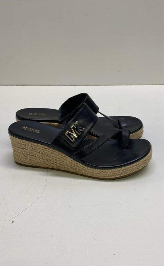 Michael Kors Wedge Sandal Size 10 Black image number 1