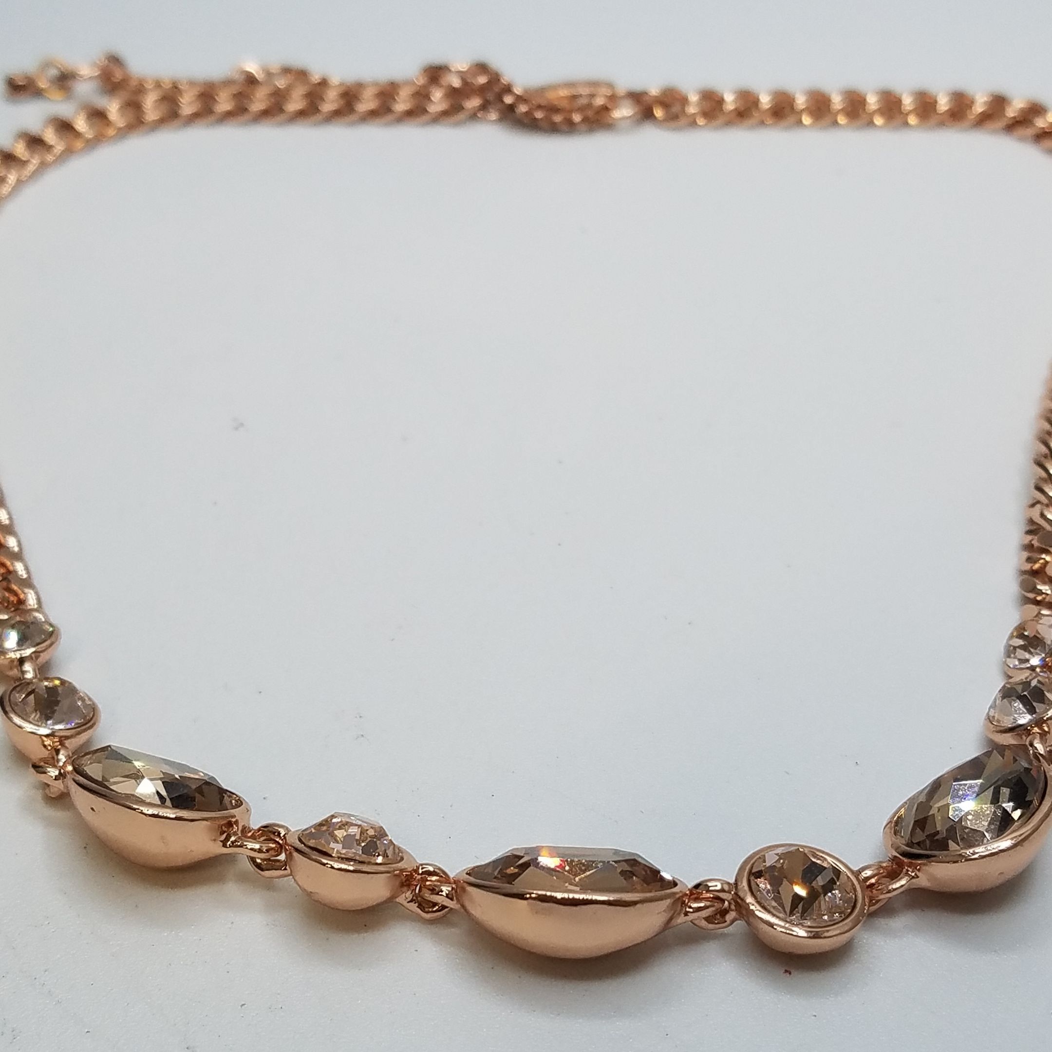 Givenchy Rose Gold Tone Teardrop Crystal Y Necklace 735 GN for sale online  | eBay