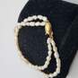14k Gold FW Pearl Double Strand 7in Bracelet 5.9g image number 3