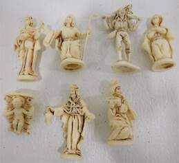Vintage Made in Italy Plastic Miniature 7 Piece Nativity Figurines