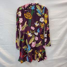 Romeo & Juliet Couture Deep Purple Long Sleeve Floral Dress NWT Women's Size M alternative image