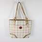 COACH F19174 Heritage Plaid Canvas Tote Bag image number 2