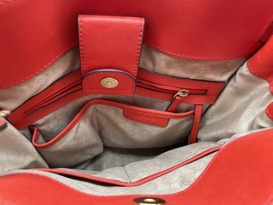Womens Hamilton Red Saffiano Leather Double Handle Chain Strap Tote bag image number 5