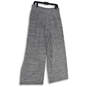 Womens Gray Elastic Waist Pockets Stretch Pull-On Wide Leg Ankle Pants Sz M image number 2