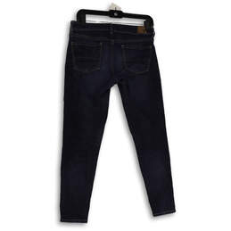 Womens Blue Denim Dark Wash Pockets Stretch Skinny Leg Jeans Size 4 alternative image