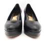Gucci Sofia Black Leather Platform Heel Pumps image number 5