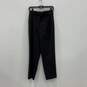 H&M Womens Black Pleated Slash Pocket Straight Leg Dress Pants Size 6 image number 1