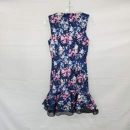 Cynthia Rowley Blue & Pink Floral Patterned Sleeveless Shift Dress WM Size 2
