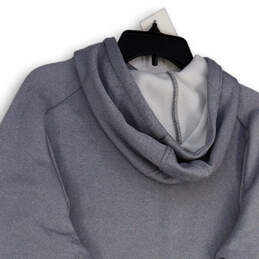 Womens Gray Long Sleeve Kangaroo Pocket Drawstring Pullover Hoodie Size L alternative image